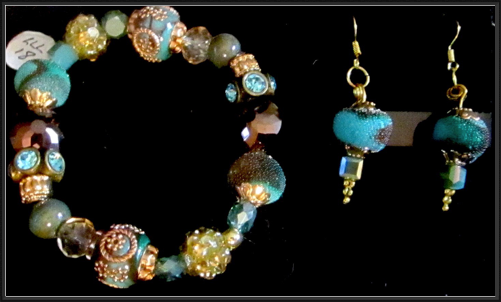 Turquoise Earrings and Bracelet
